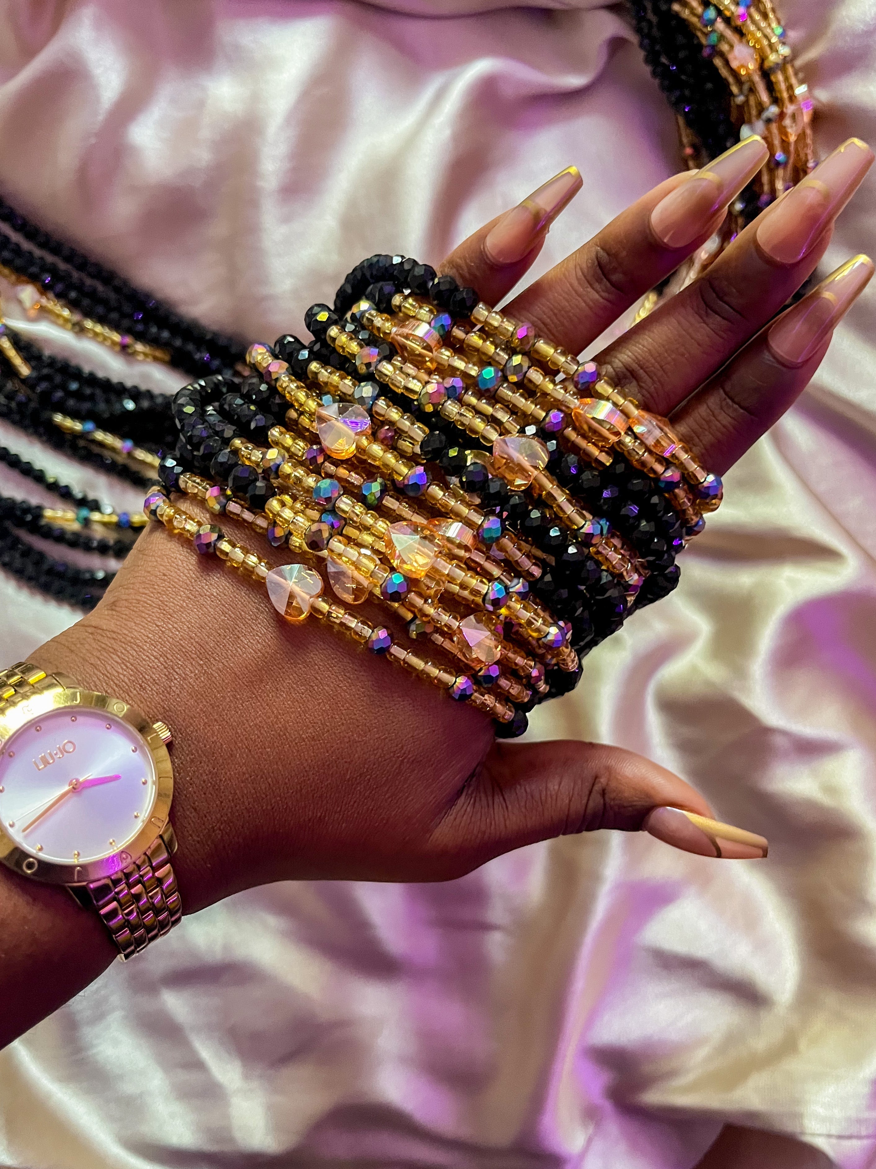 *Rare Find* Royal Noir African Waist beads 🎀