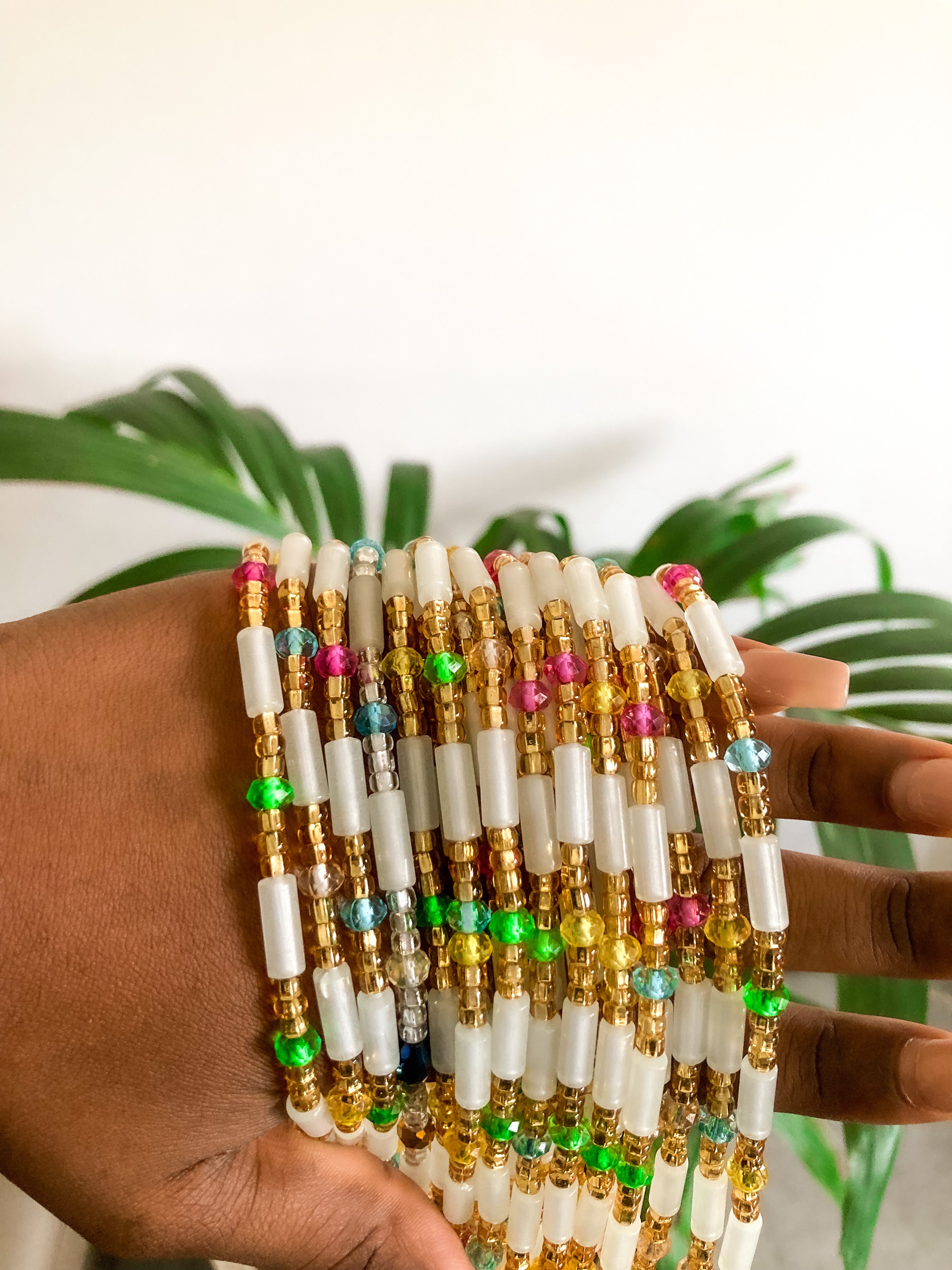 Glow in the Dark Waist Beads. Close up