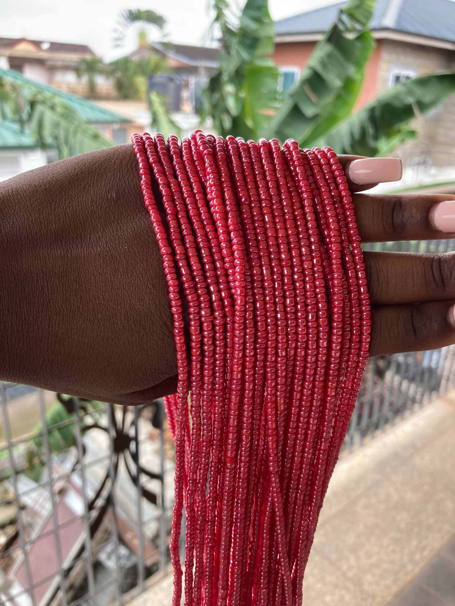 red African waist beads