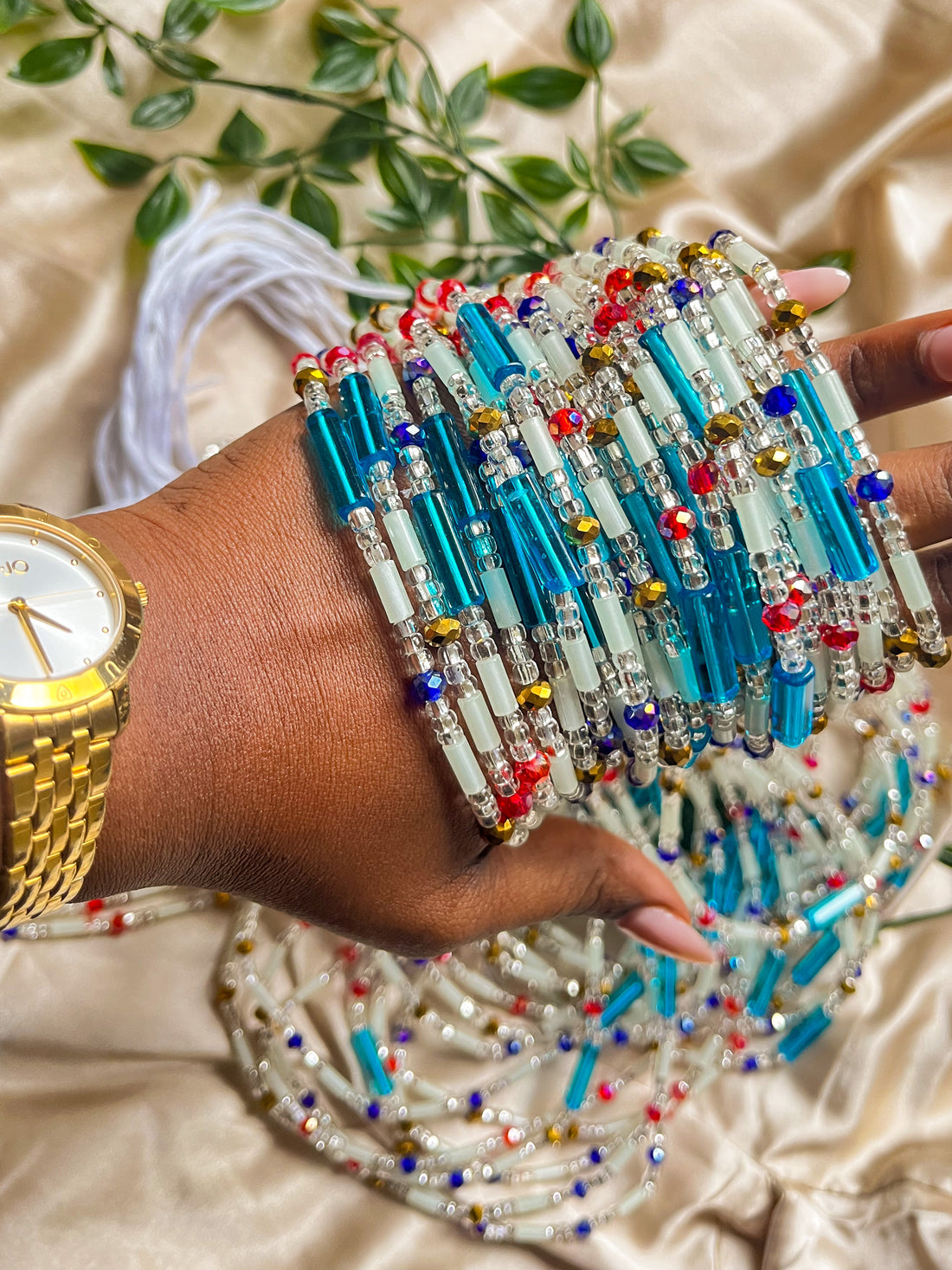 *Limited Edition* Light Blue Finest Waist Beads 🎀(Set of 2 strings)